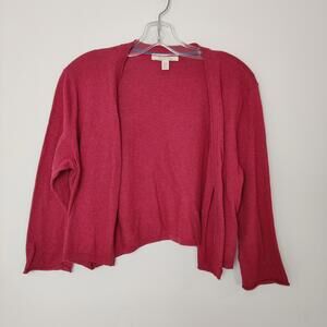 Seasalt Organic Cotton Red Open Front Cardigan US 12